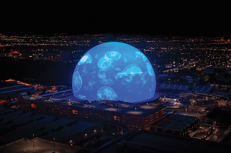 The Las Vegas Sphere is a unique structure inside and out, thanks to lighting, sound, scent and haptic technologies that deliver heightened sensory entertainment experiences.