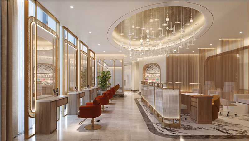 Rendering of the spa undergoing construction on the fourth floor of the Hard Rock Hotel & Casino.