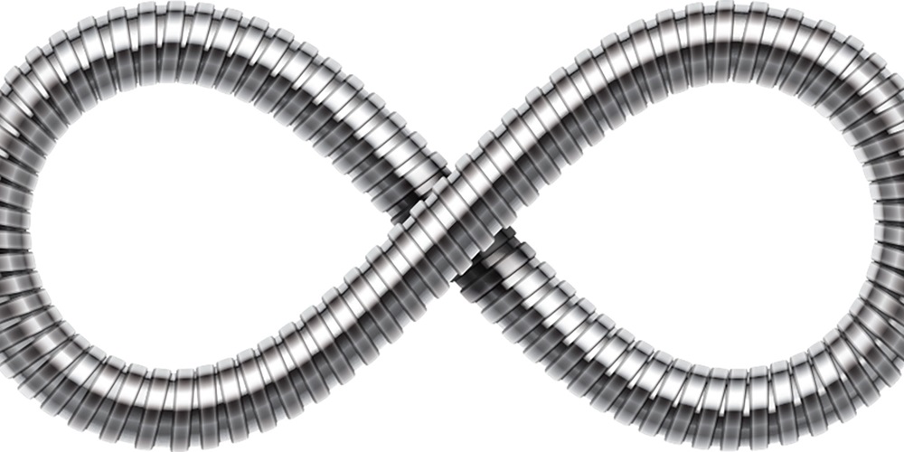 Illustration of flexible metal in a figure eight. Image by Shutterstock / Vinap.