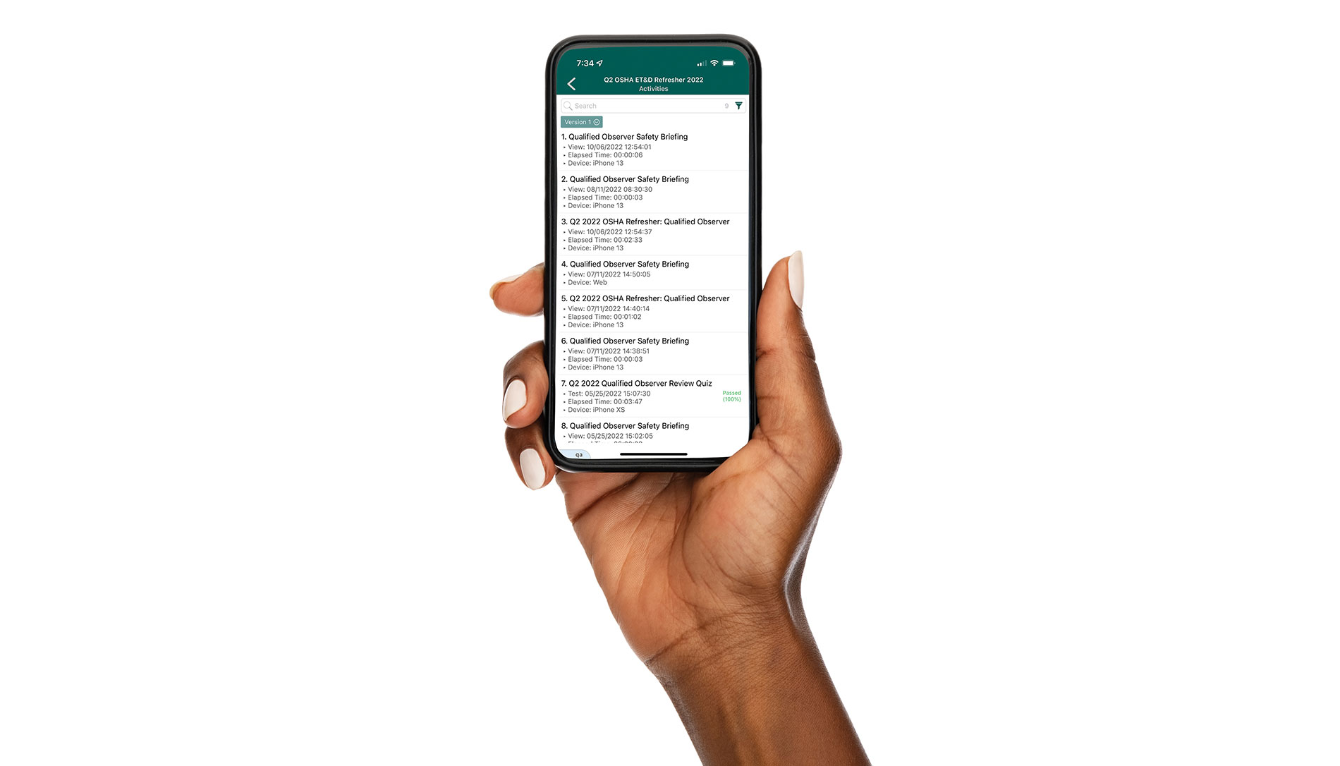Hand holding a phone with ABC Virtual on the screen. Image by ABC Virtual Communication.