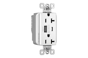 Legrand's 20A PlugTail Commercial Spec Grade USB Receptacle 