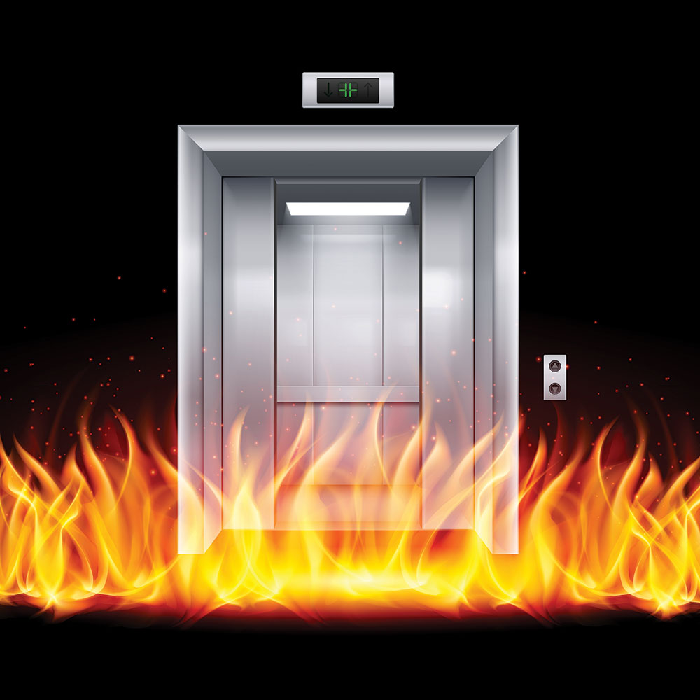 Fire protection for elevator systems, elevator recall, elevator connections, elevator wiring, fire alarm system