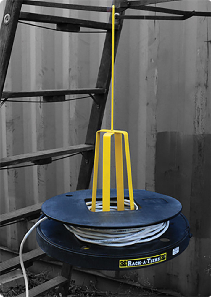 Rack-a-Tiers' Wire Hat Cable Spool - Electrical Contractor Magazine