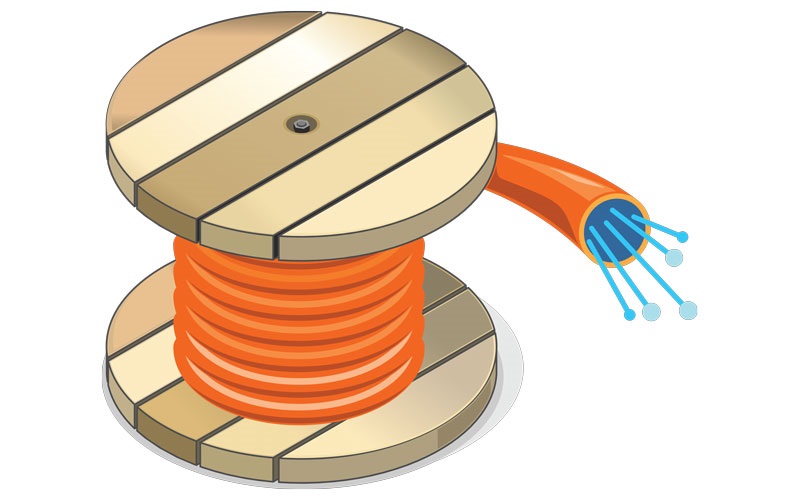 A spool holds a small amount of cable. SHUTTERSTOCK / PISCARI