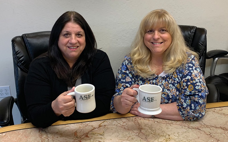 Cathy Lagomarsino, president (left), and Caren Ferrari, treasurer and director of operations (right), ASF Electric Inc.