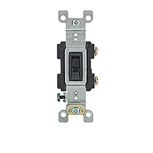 Leviton’s RS115-2E 15A, 120V AC residential toggle switch
