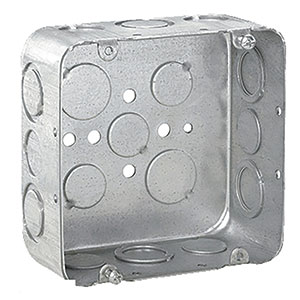 Eaton’s Crouse-Hinds Steel Square Outlet Box