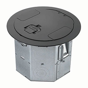 Hubbell’s 4-gang RAFB series Round Floor Box