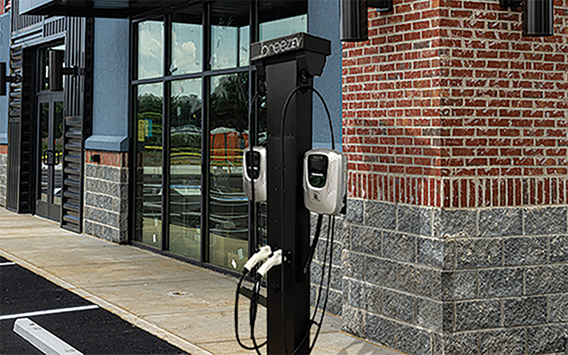 The breezEV charging system. Photo by Dan Shea.