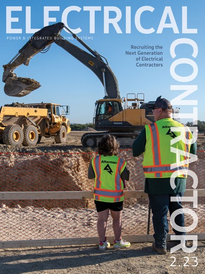 Electrical Contractor February 2023 cover. Cover image by David Marquez
