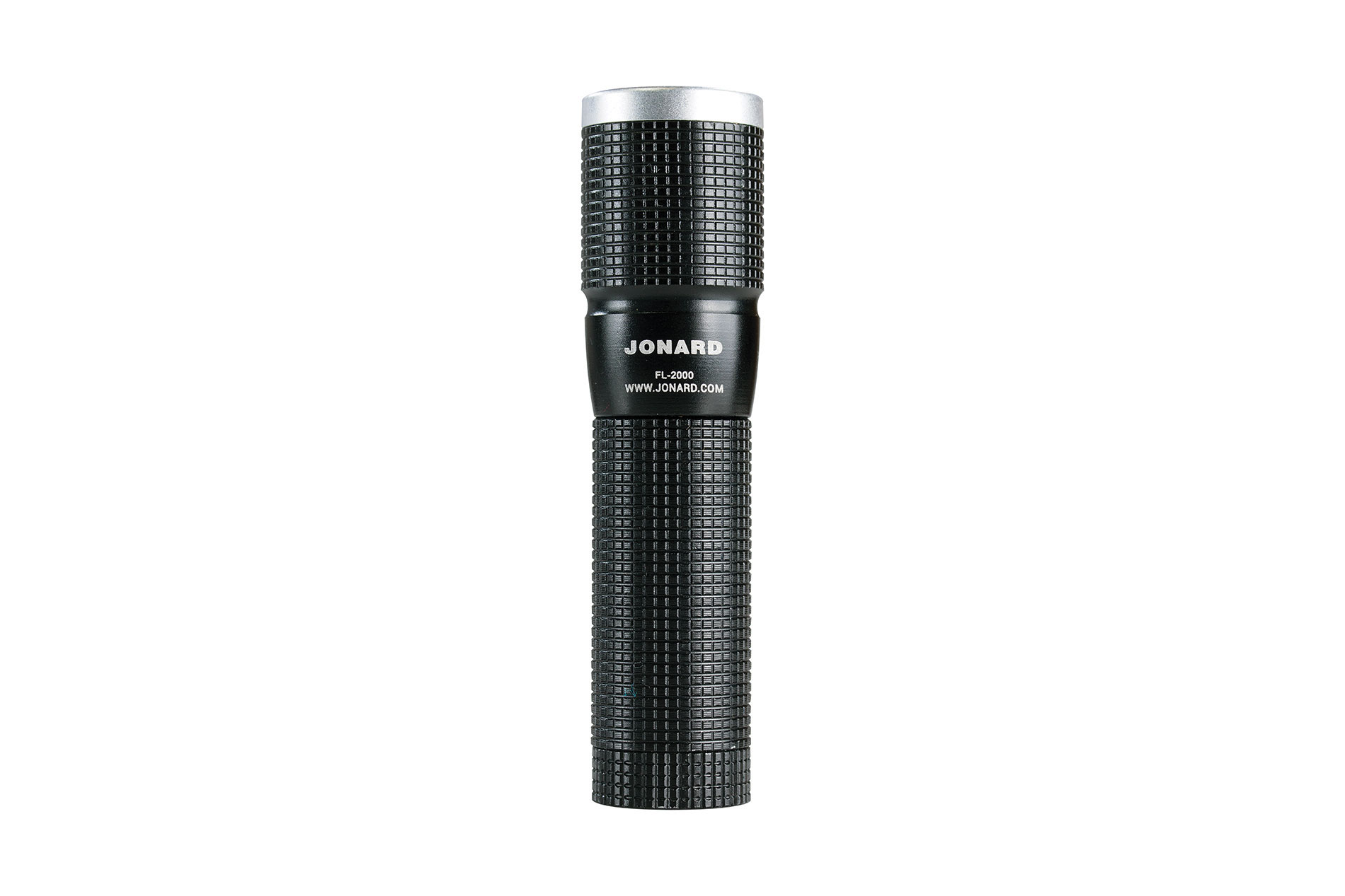 Black and gray flashlight with Jonard logo. Image by Jonard.