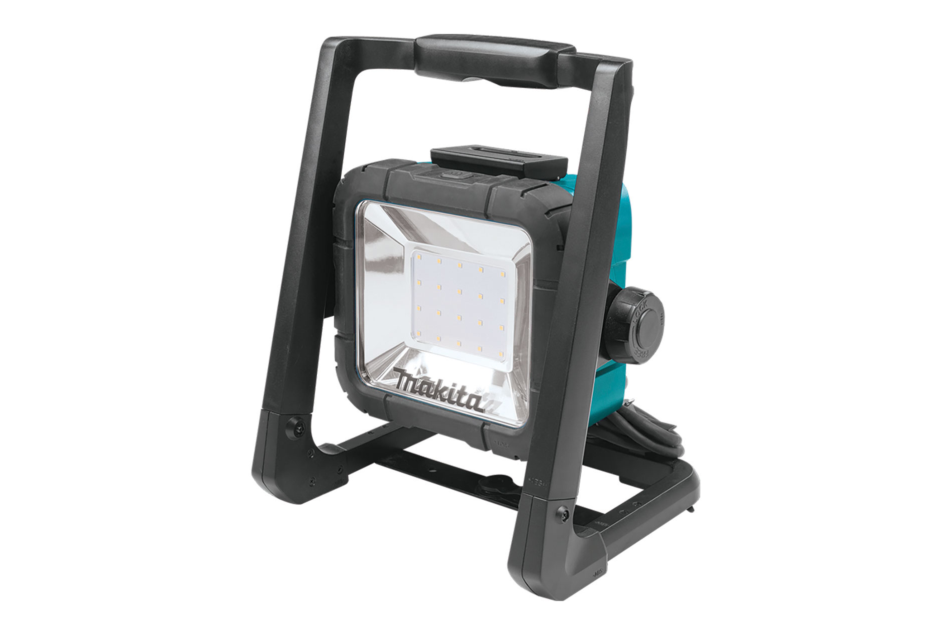 Blue and gray floodlight. Image by Makita.