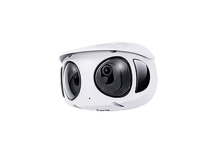 White camera with multiple dark lens. Image by Vivotek.