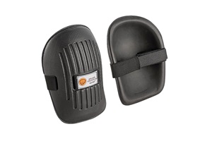 Black knee pads with Brass Knuckles logo. Image by Brass Knuckles.