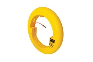 Round yellow fish tape case. Image by Jameson.