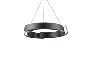 Black round chandelier. Image by Modern Forms.