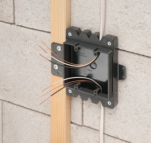 Arlington Industries’ Low-Profile Furred Wall Box