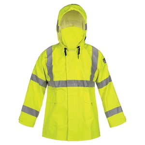 Lakeland Fire and Safety’s AJPVC10LY Rain Jacket