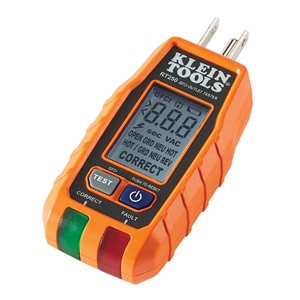 Klein Tools’ RT250 GFCI Receptacle Tester